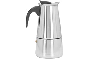 TEUOPIOE Experience Authentic Espresso at Home with the Milano Moka Pot Stovetop Coffee Maker and espresso maker percolator(6 cup)
