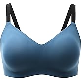 Momcozy Seamless Bra for Women, 3.0 Jelly Strip Lifting Wireless Bra with Breathable Perforations