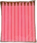 REQUISITE NEEDS Pack 10 Colourful Paraffin Wax Dinner Stick Candles Baby Pink view 3