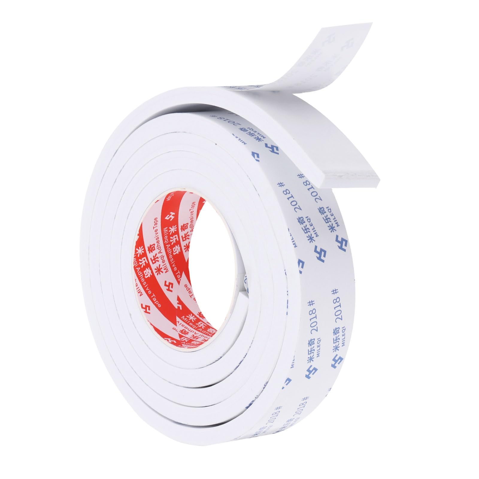 PATIKIL 2m/6.6ft Sealing Foam Tape, 4cm Wide 10mm Thick Single Sided Weather Stripping Door Seal Strip for Window Door Insulation, White