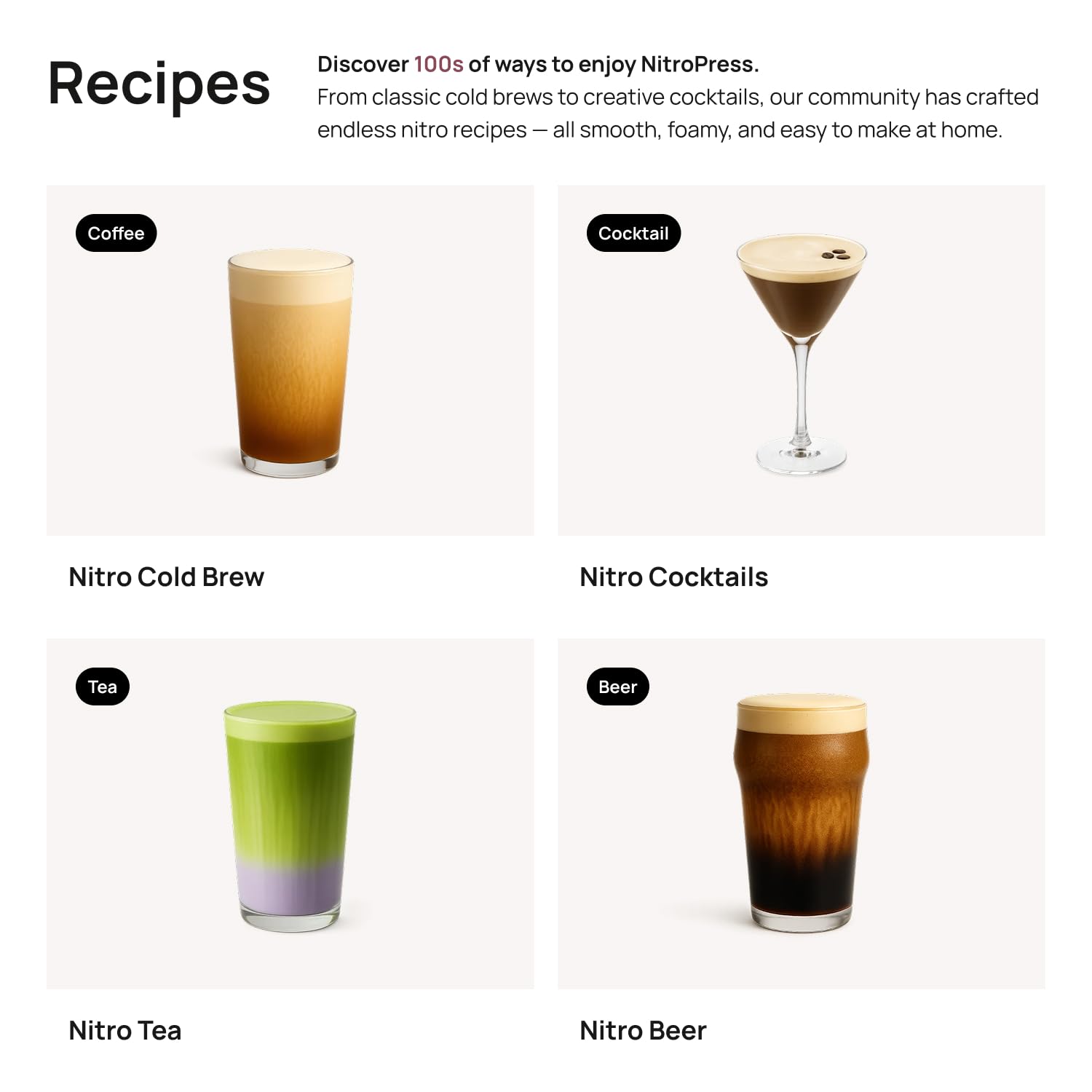 NitroPress DS – Electric Nitro Cold Brew Coffee & Cocktail Maker | Air-Powered Nitrogen Infuser for Smooth Nitro Drinks, Cocktails, Cold Brew & Tea at Home | No Gas Cartridges | Stainless Steel Design