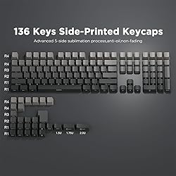 YUNZII Black Gray Gradient Dye Sub PBT