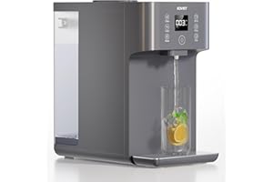 KOVIET Countertop Reverse Osmosis Water Filter, 4:1 Pure to Drain, 8 Stage RO Filtration System, Portable Water Purifier, No Installation Required, Silver Gray