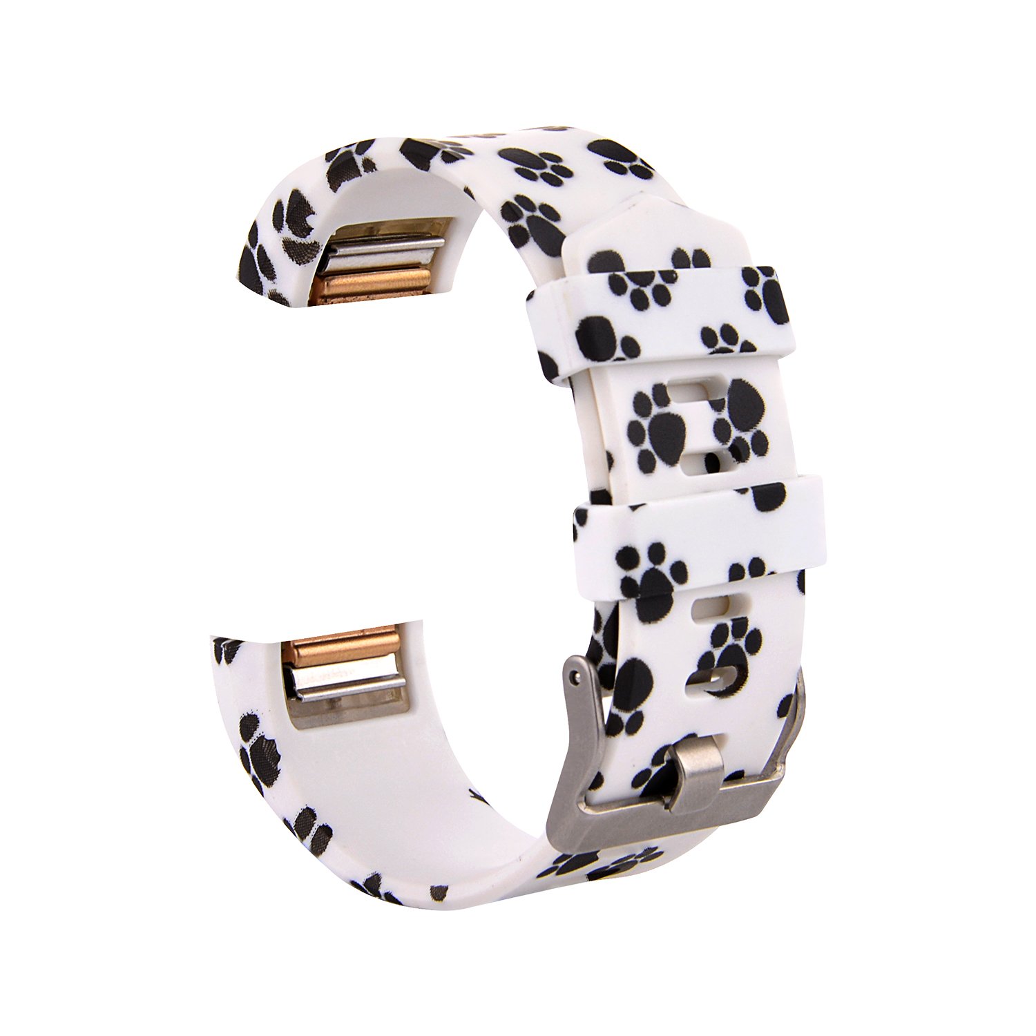 Fitbit Charge 2 Band,Soft Silicone Adjustable Replacement Sport Strap Printed Design Bands with Classic Buckle Fitness Accessory Wristband for Fitbit Charge2 (Pattern-13, Small (Wrist 5.5\