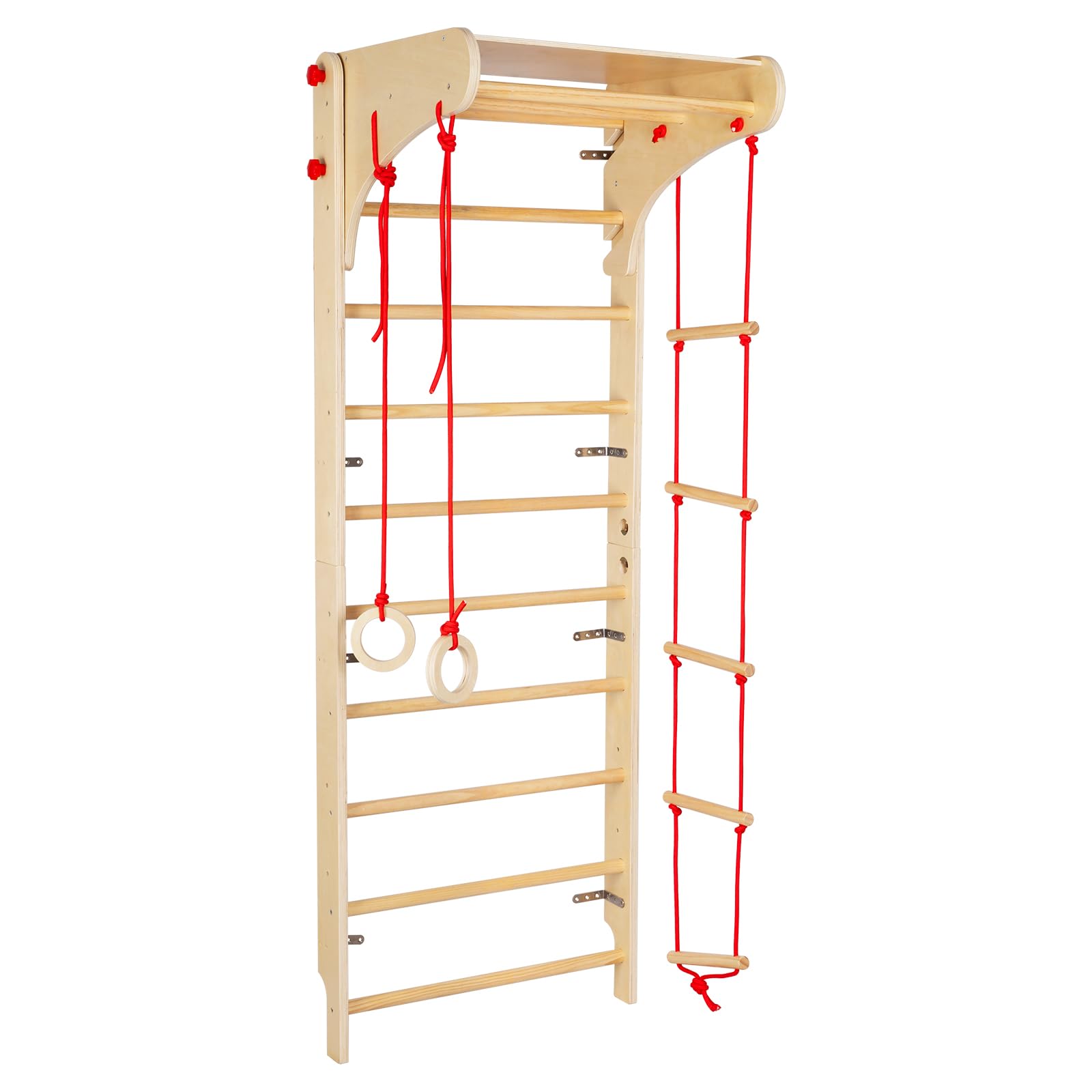 OOOK Swedish Ladder, 4 in 1 Wooden IndoorJungle Gym