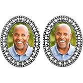Photo Lapel or Tie Pins 2 Pack for Groom Wedding Memorial Funeral Boutonniere Pin Add Your Own Photo with Resizer Gift for Groomsmen or Bouquet