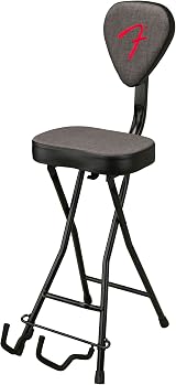 Fender 351 Seat and Guitar Stand Combo Collapsible Backrest Gray Tweed