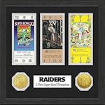 Oakland Raiders Super Bowl Ticket Collection Plaque - Licensed NFL Football Merchandise