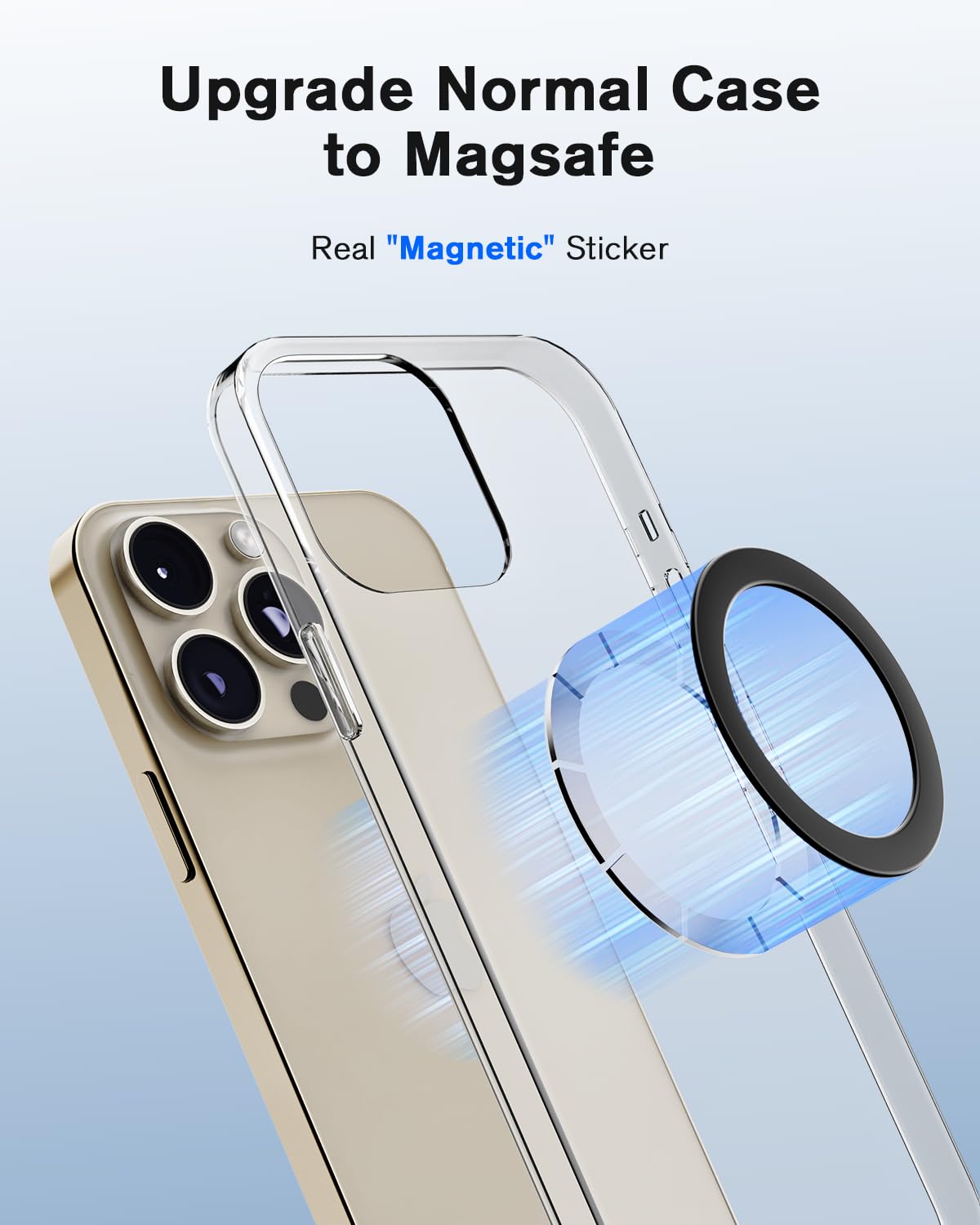 4Pcs Magnetic Sticker for Magsafe, Mag Safe Adhesive Ring Adapter Compatible with iPhone 16/15/14/13/12, Samsung S24 Ultra, Cell Phone Case Magnet Conversion kit for Wireless Charger Car Mount