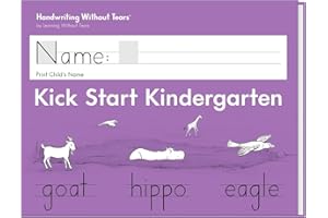 Learning Without Tears, Kick Start Kindergarten, Age 4+, Pre-K and TK, Student Workbook, Handwriting Practice, Writing Book, 