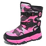 HOBIBEAR Girls Winter Snow Boots Waterproof Outdoor