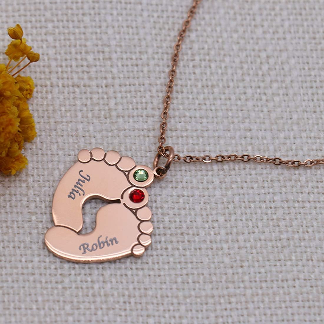 gold baby footprints