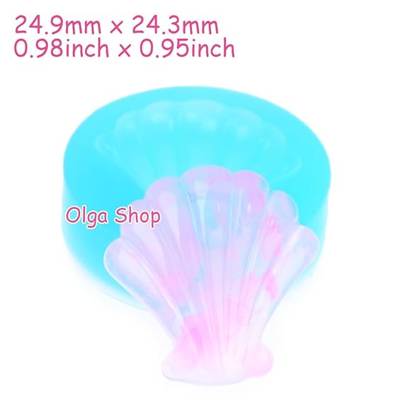 D299 molde Fimo molde silicona Animal almeja (24.9 x 24.3 mm ...