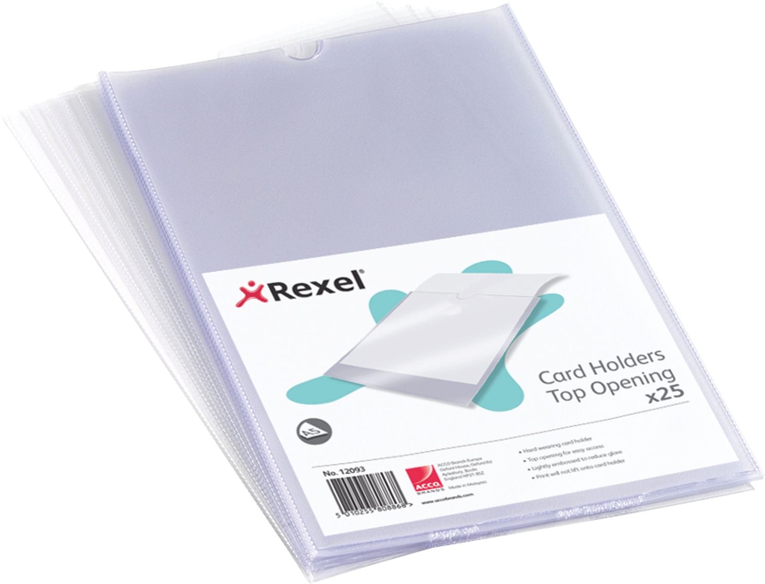 Rexel Nyrex Card Holders A5 Clear (25 Pack)