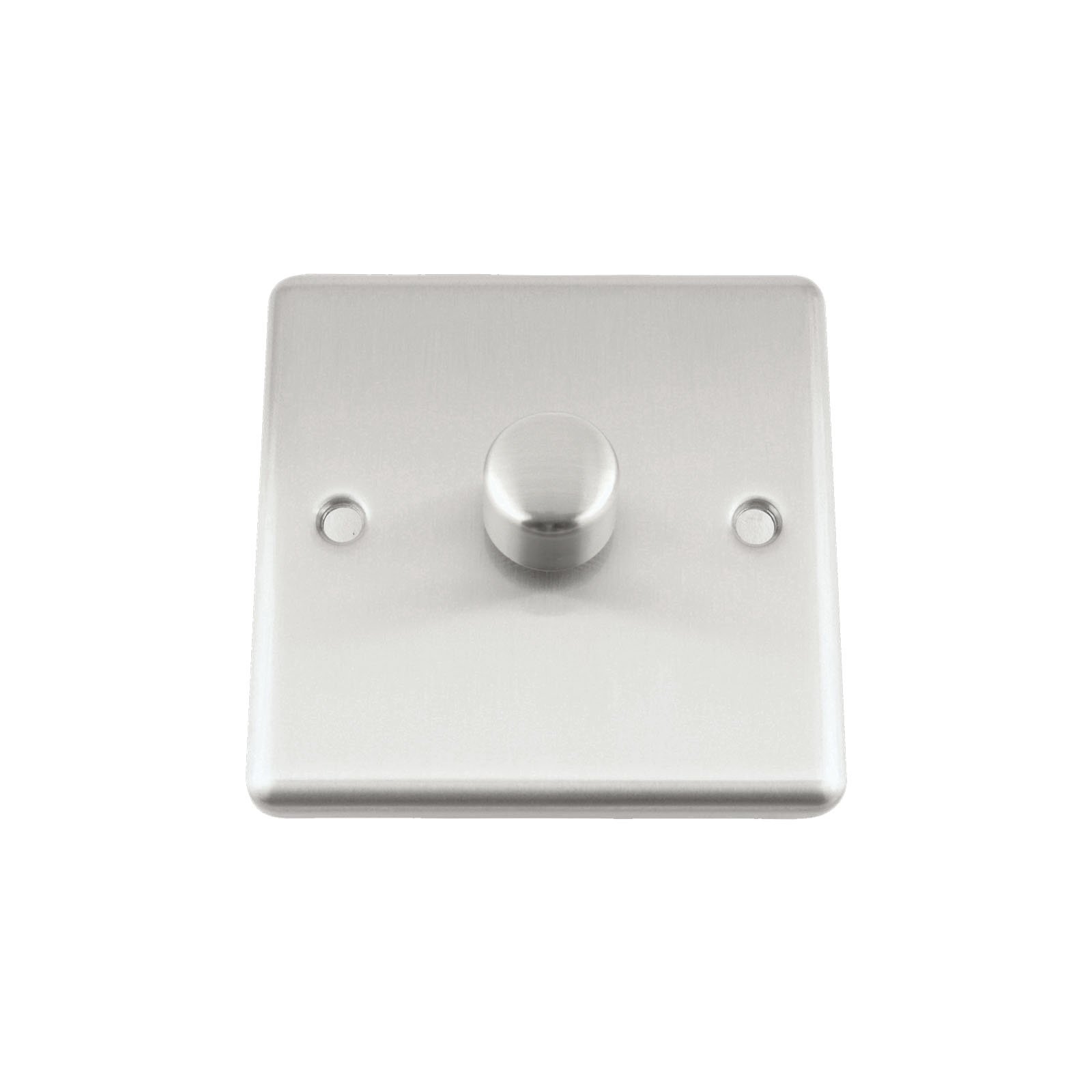 A5 Light Dimmer Switch 1 Gang 400W (Max) - Satin Brushed Chrome - Classic - 2 Way Push On/Off