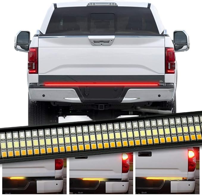 2016 Chevy Silverado 1500 Accessories 60 Inch LED Tailgate Light Bar For Chevrolet Silverado 1500 - Brake &amp; Reverse Strip, 12V Sequential Tailgate Light Bar