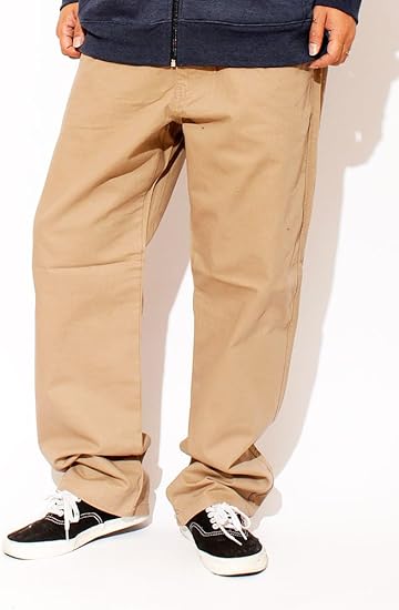 Amazon Co Jp イージーパンツ メンズ 大きいサイズ ウエストゴム チノパンツ ワークパンツ 5l ベージュ 18 服 ファッション小物