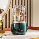 Bingobang Makeup Organiser 360 Rotating with Dustproof Lid Dark Green view 7