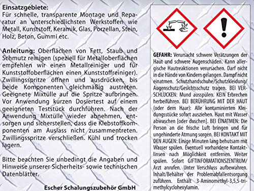 2 Komponenten Epoxy Kleber Transparent 200g Packung 2x 100 ml 2 K Kleber – Bild 3