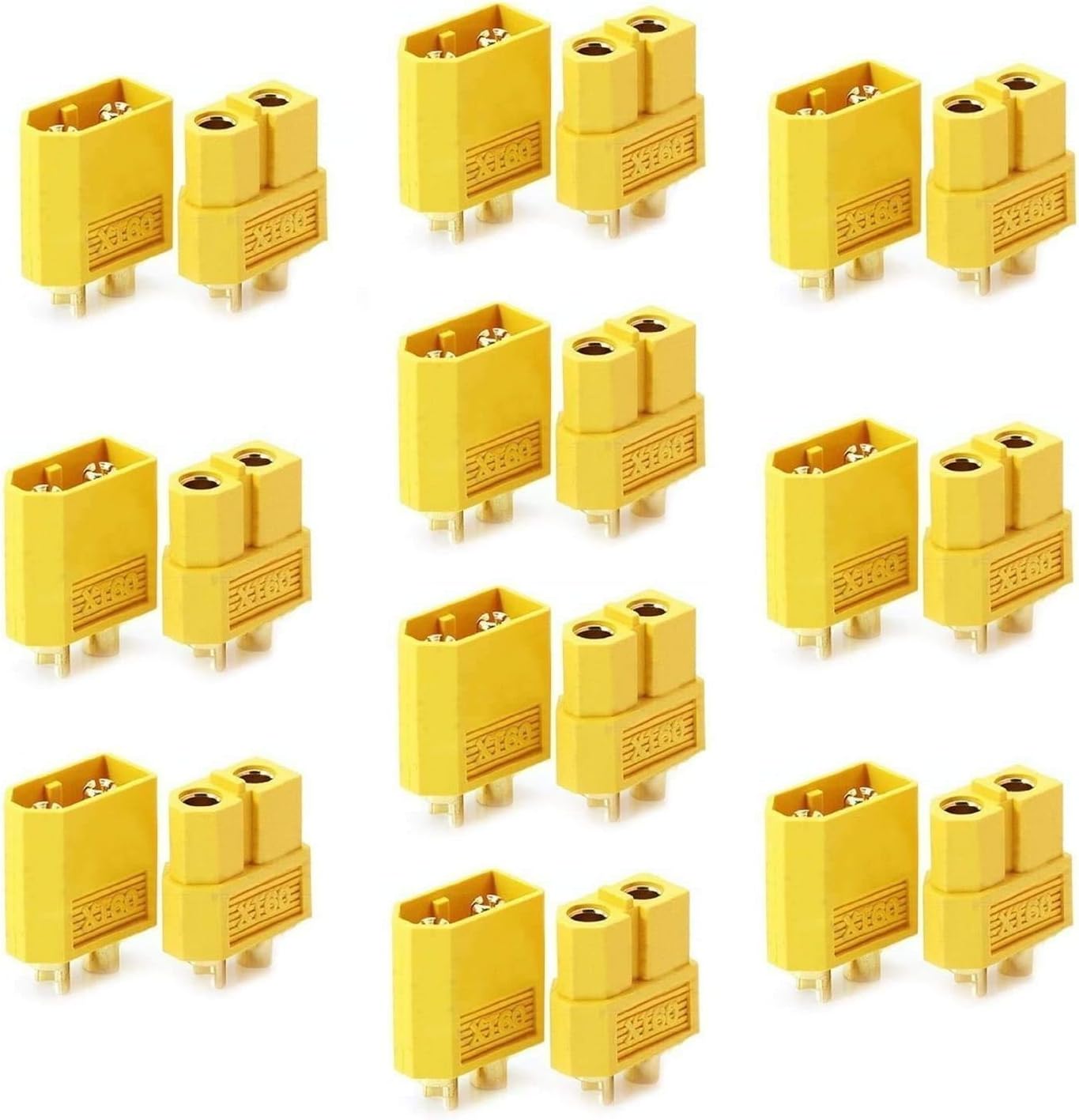 YUNIQUE GREEN-CLEAN-POWER - XT30 Male-Female Connectors, Yellow, Small - Image 4