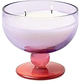 Paddywax Scented Candles Vintage Glass Aura Collection Soy Wax Blend 2-Wick Candle, 6-Ounce, Pepper & Plum