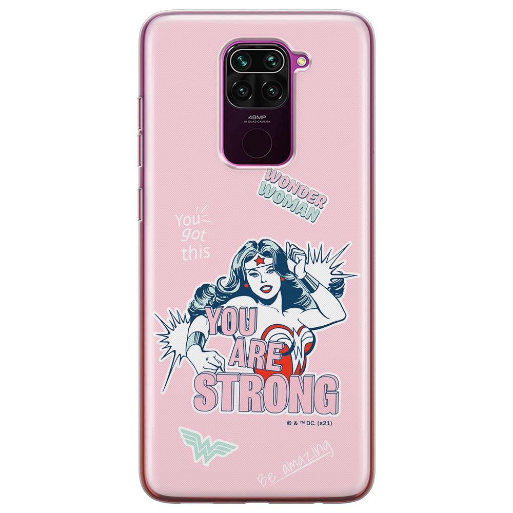 ERT GROUP mobile phone case for Xiaomi REDMI NOTE 9 original and officially Licensed DC pattern Wonder Woman 025 optimally adapted to the shape of the mobile phone, case made of TPU