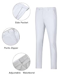 Fxzpiodi Mens White Slim Fit 2 Piece Suit, Single