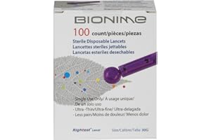 Bionime GL300 Sterile Lancets for Home Use (Pack of 100)