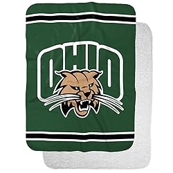 Ohio University Primary Logo Stripes Sherpa