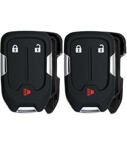 Btopars 2pcs Key Fob Cover For GMC Acadia/Terrain 2017-2020 - 3 Buttons Silicone Protector, Black Gray - View #6