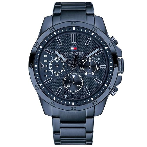 Tommy Hilfiger Multi Dial Quartz Watch for Men with Blue Stainless Steel Bracelet - 1791560