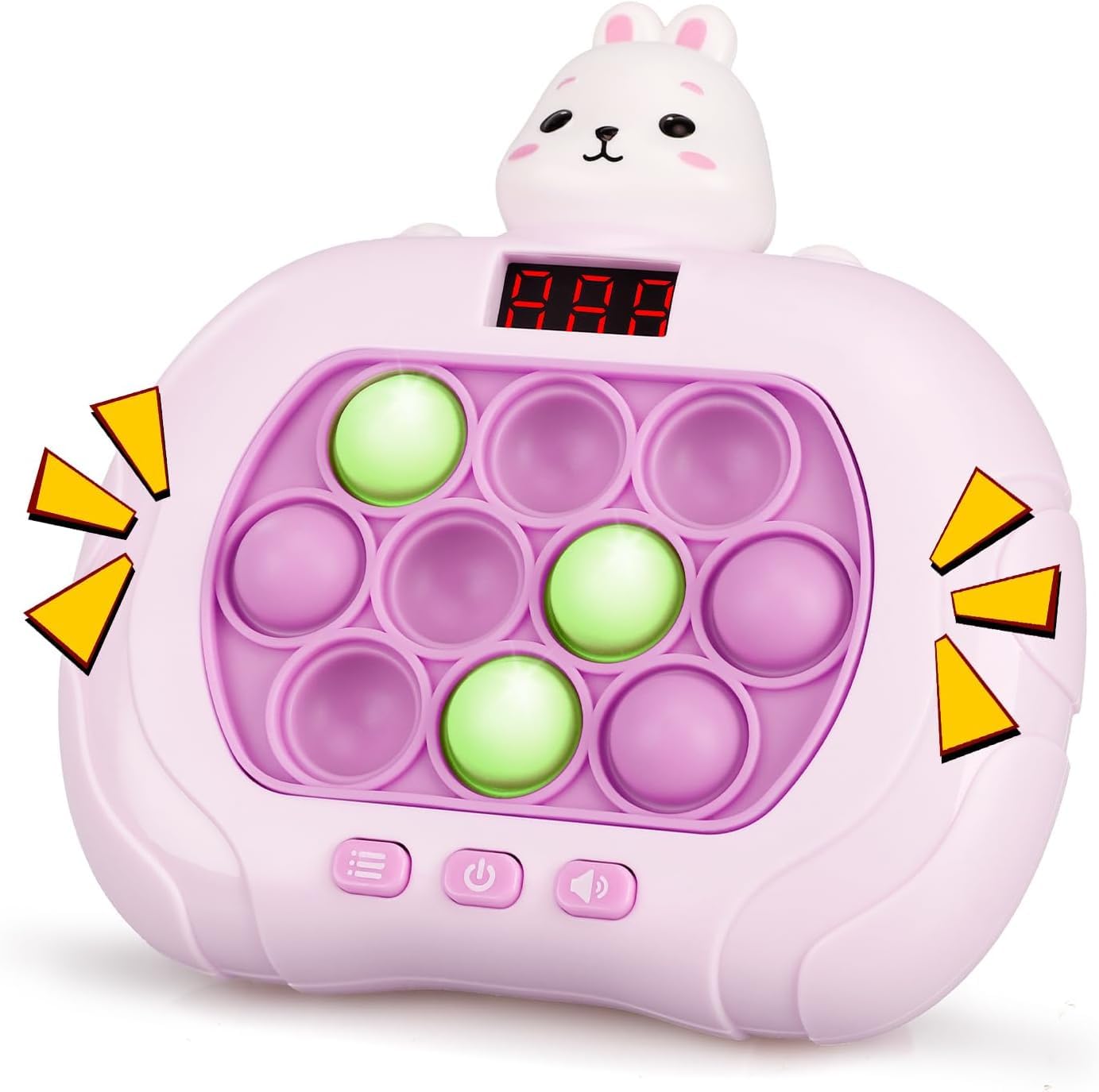Blackma Fast Push Pop Game - Light Up Fidget Toy for Kids, Handheld Sensory Puzzle Game, Easter Christmas Birthday Gifts for 3-12 Year Old Boys & Girls (Rabbit)
