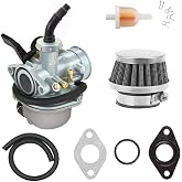 PZ19 Carburetor for TaoTao Kazuma Baja 70cc 90cc 110cc 125cc NST SunL Chinese Quad 4 Stroke ATV Go Kart Pit Dirt Bike CRF50F XL75 CRF80F XR50R with Air Fuel Filter