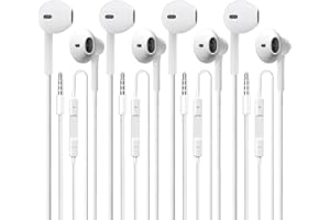 Wired Earbuds 4 Pack, Earbuds HiFi Stereo Wired Earphones Headphones with Microphone Volume Control Compatible with iPad, Lap