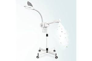 KINGSTEAM Professional Facial Steamer & Magnifying Lamp 2-in-1 Strong Steam Face Steamer with 3X Magnifying Lamp for Salon, Spa, Estheticians, Ozone Steamer for Flawless Skin
