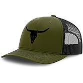 Custom Richardson Mesh Cap Hat Embroidered Cow Skull A Trucker Hats for Men & Women