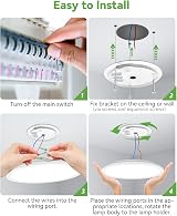 zemty 29W LED Ceiling Light 3200LM 3 Color Temp Waterproof 30cm Round view 4