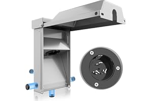 HUBRV Heavy Duty Pre-Drilled 50 Amp Generator Inlet Box 3R NEMA SS2-50P Big Spac for 3-Prong Generator Cord 125/250V 3750/7500W 50a Power ETL Listed Waterproof for Outdoor