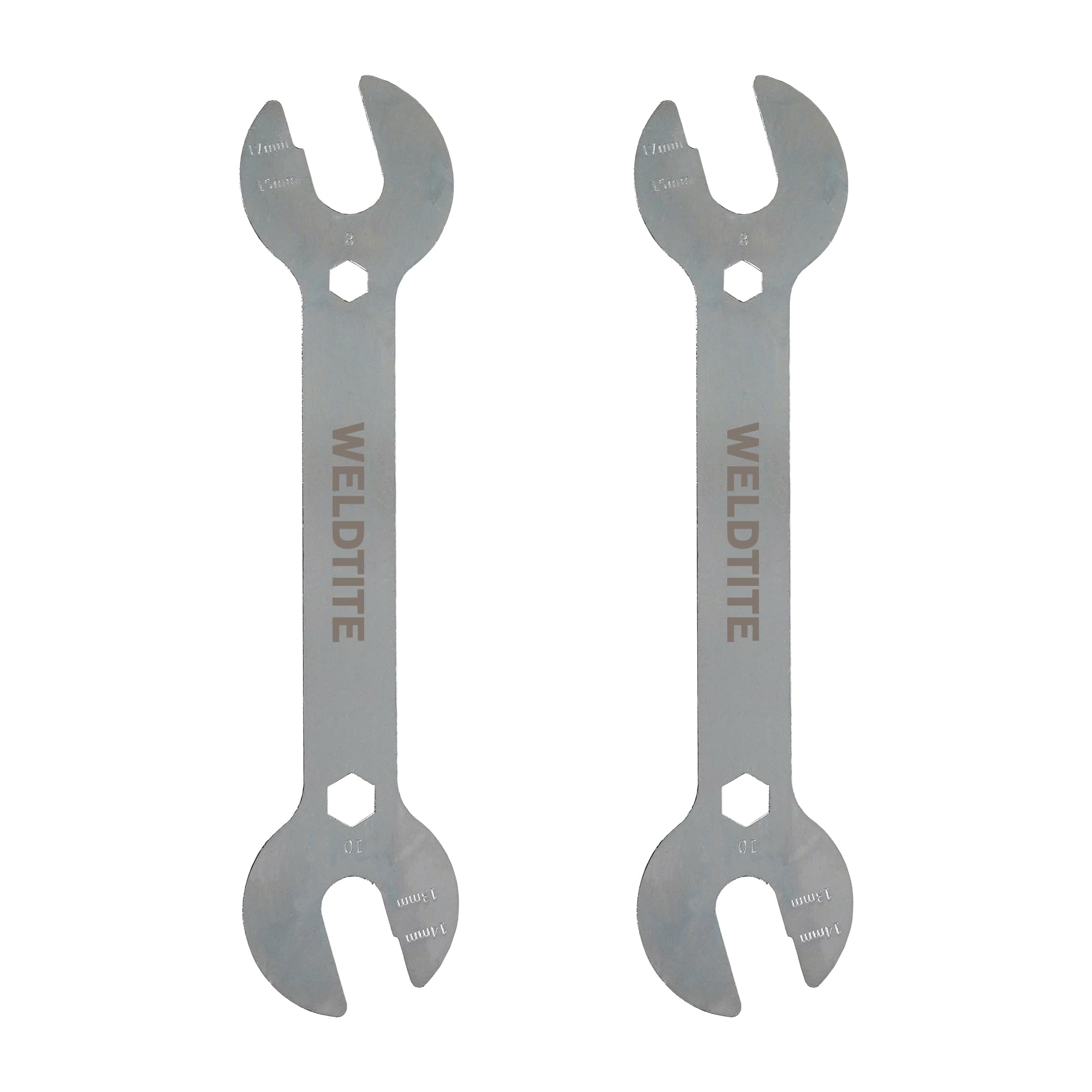 WELDTITE Cone Spanners – 2 Spanners with 13/14mm & 15/17mm Sizes, Durable Steel Construction (Pack of 1)