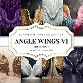 Angel Wings V1 Scrapbook Paper Collection: 20 Magical Wings Double-sided sheets, 8.5 x 8.5 (21.59 x 21.59 cm) Fairy Wings Craft Paper Book for ... Journaling, Crafting and Decoupage. And More.