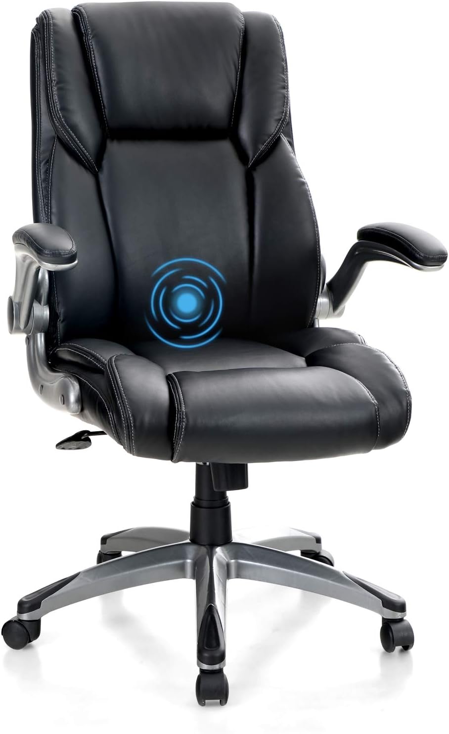MAISON ARTS Executive Home Office Chair Desk Chair, Ergonomic Adjustable Massage Computer Task Chair with Rocking Function and Flip-up Arms, Black: Kitchen & Dining