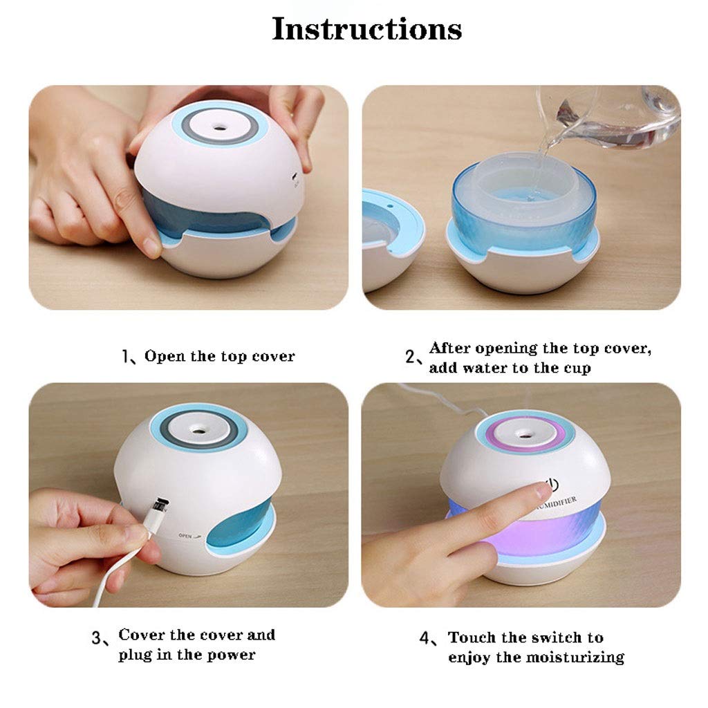 Amazon.com: Handheld Humidifier, Creative Colorful Night Light Humidifier Household Clean Air Humidifier Magic Drill Humidifier Aroma Humidifier for Home, ...