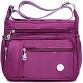 KARRESLY Women's Shoulder Bags Travel Handbag Messenger Cross Body Nylon Bags with Lots of Pockets