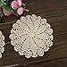 Elesa Miracle 7 Inch 4pc Handmade Round Crochet Cotton Lace Table Placemats Doilies Value Pack, Mix, Beige (4pc-7 Inch Beige)