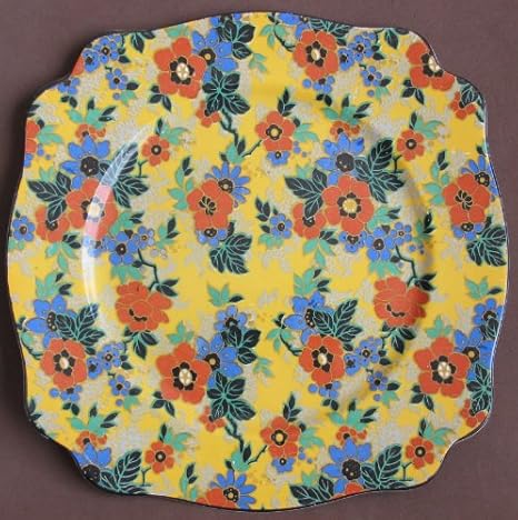 Royal Staffordshire Pottery Serving Or Dinner Plate Approx 10 W Scallop Corners Circa 1947 A J Wilkinson Ltd Amazon Ca Home Kitchen