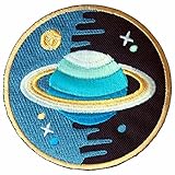 Saturn Stars Universe Embroidered Iron on Patch