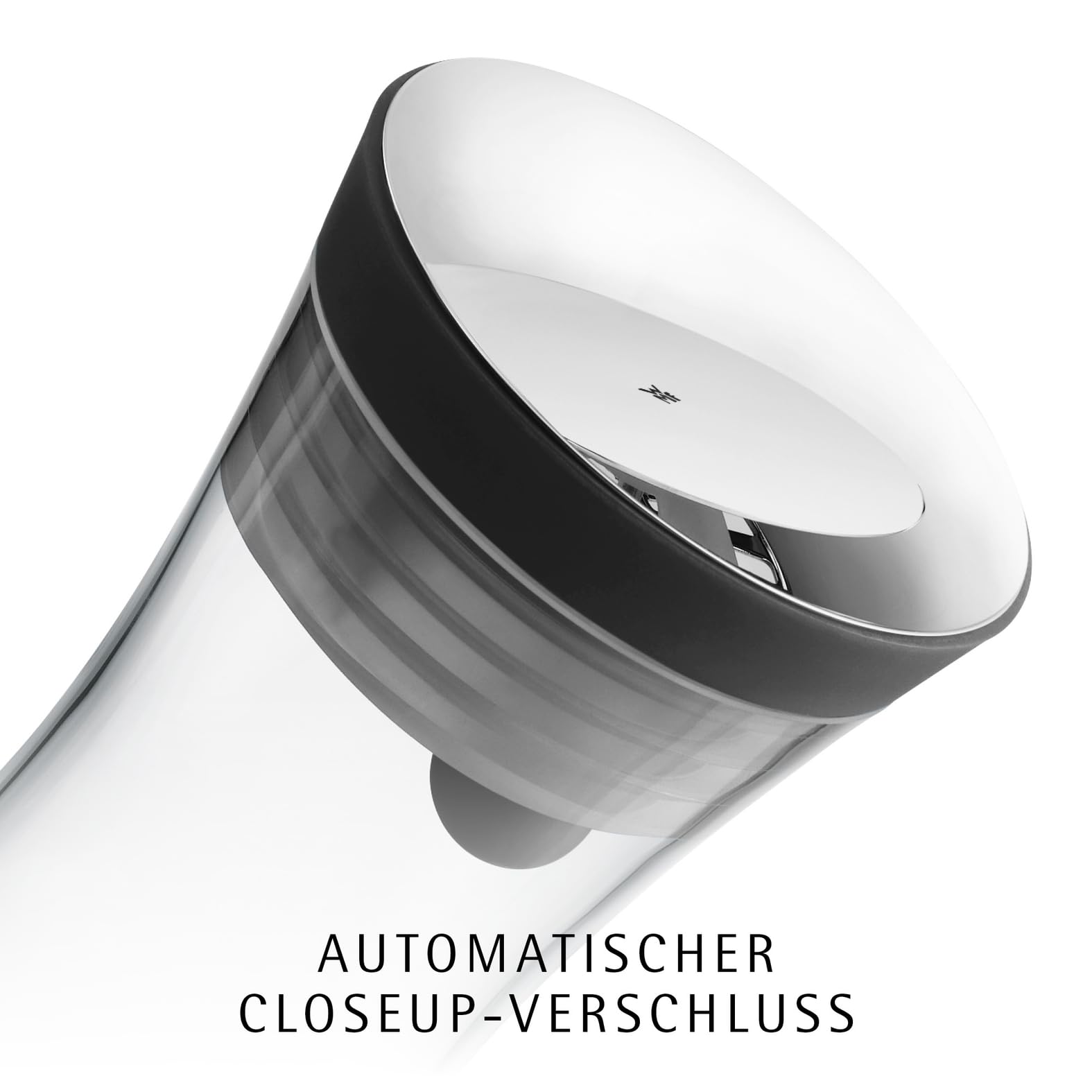 WMF Basic Wasserkaraffe aus Glas, 1 Liter, Glaskaraffe mit Deckel, Silikondeckel, CloseUp-Verschluss 4