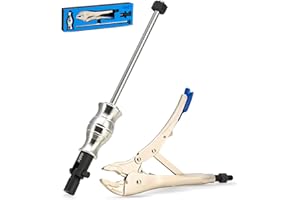 Orion Motor Tech Vise Grip Slide Hammer, 9.8 in Locking Pliers 2 lb Slide Hammer with Quick Release Swivel Connector, Locking