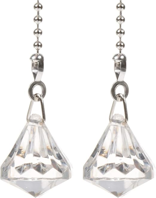 Penck Fan Pulls Decorative Clear Crystal Ceiling Light Fan Chain