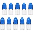 Newzoll 5 ml Empty Plastic Dropper Clear Bottles e-juice E-Liquid Childproof 10PCS Blue Cap